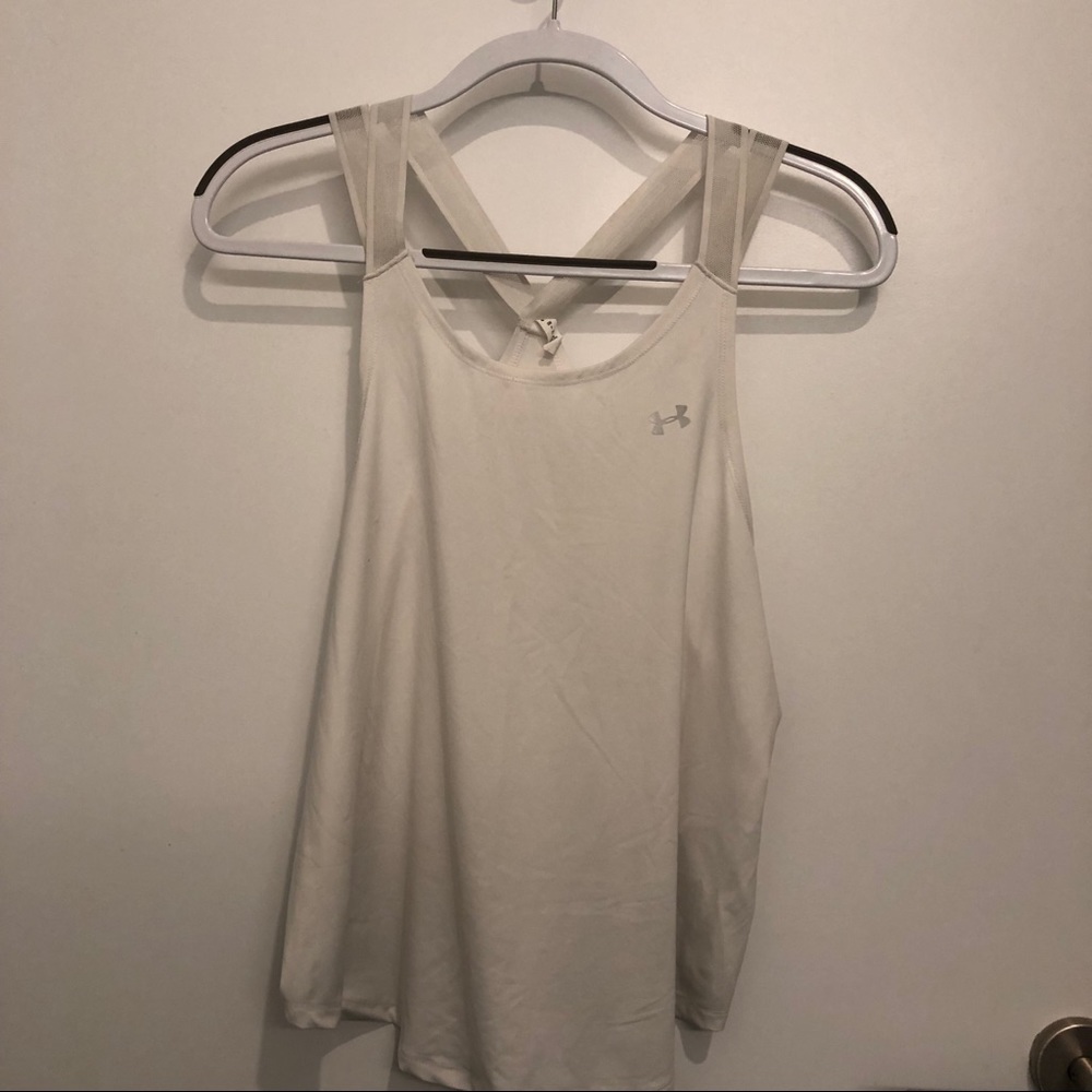 Under armour Flowy White Tank with Mesh Straps